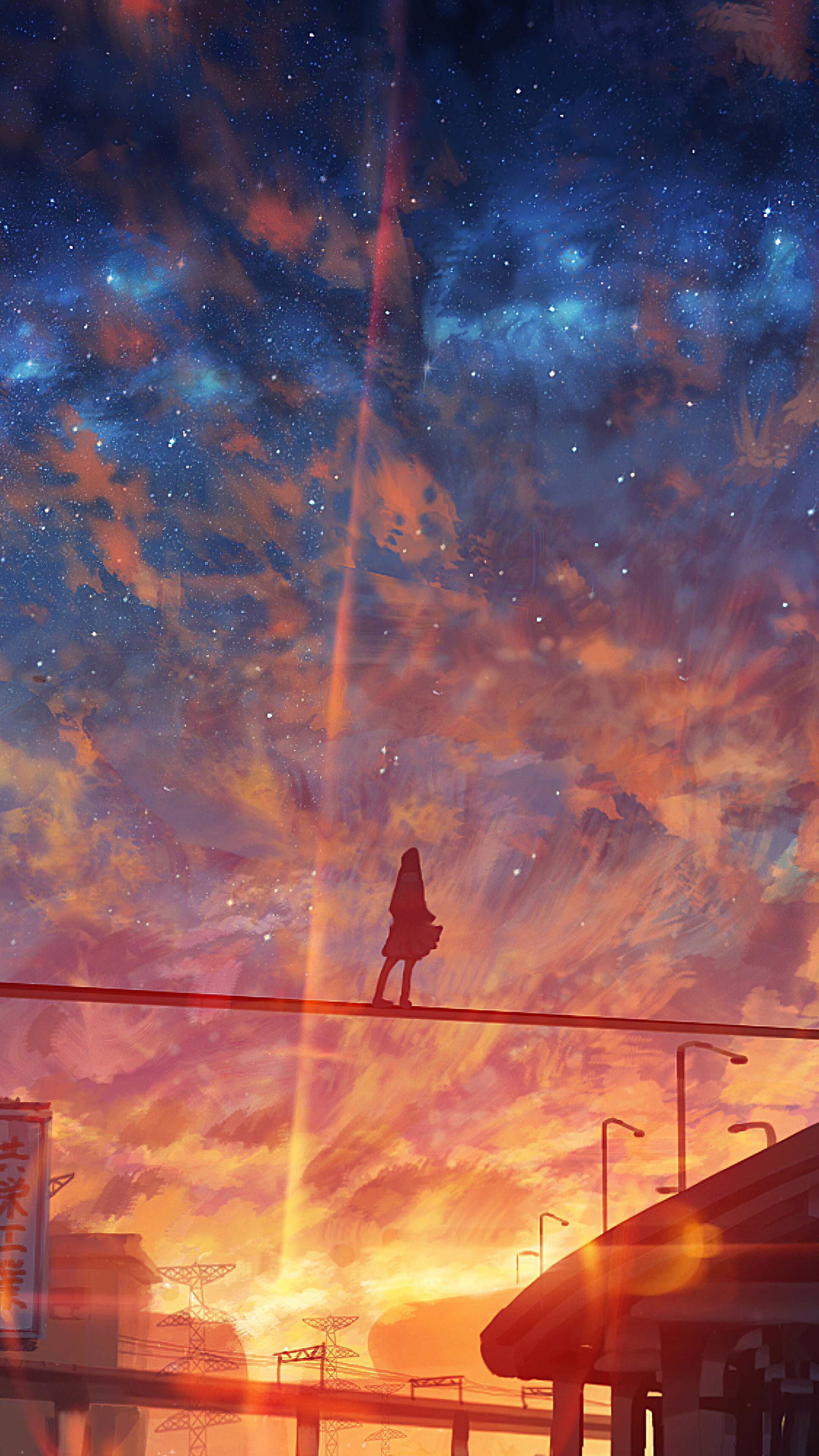 Free download Sunset Sky Scenery Anime 4K Wallpaper 61013 [2160x3840] for your Desktop, Mobile & Tablet. Explore Sunset Sky Phone Wallpaper. Sky Wallpaper, Sunset Background, Sky Background