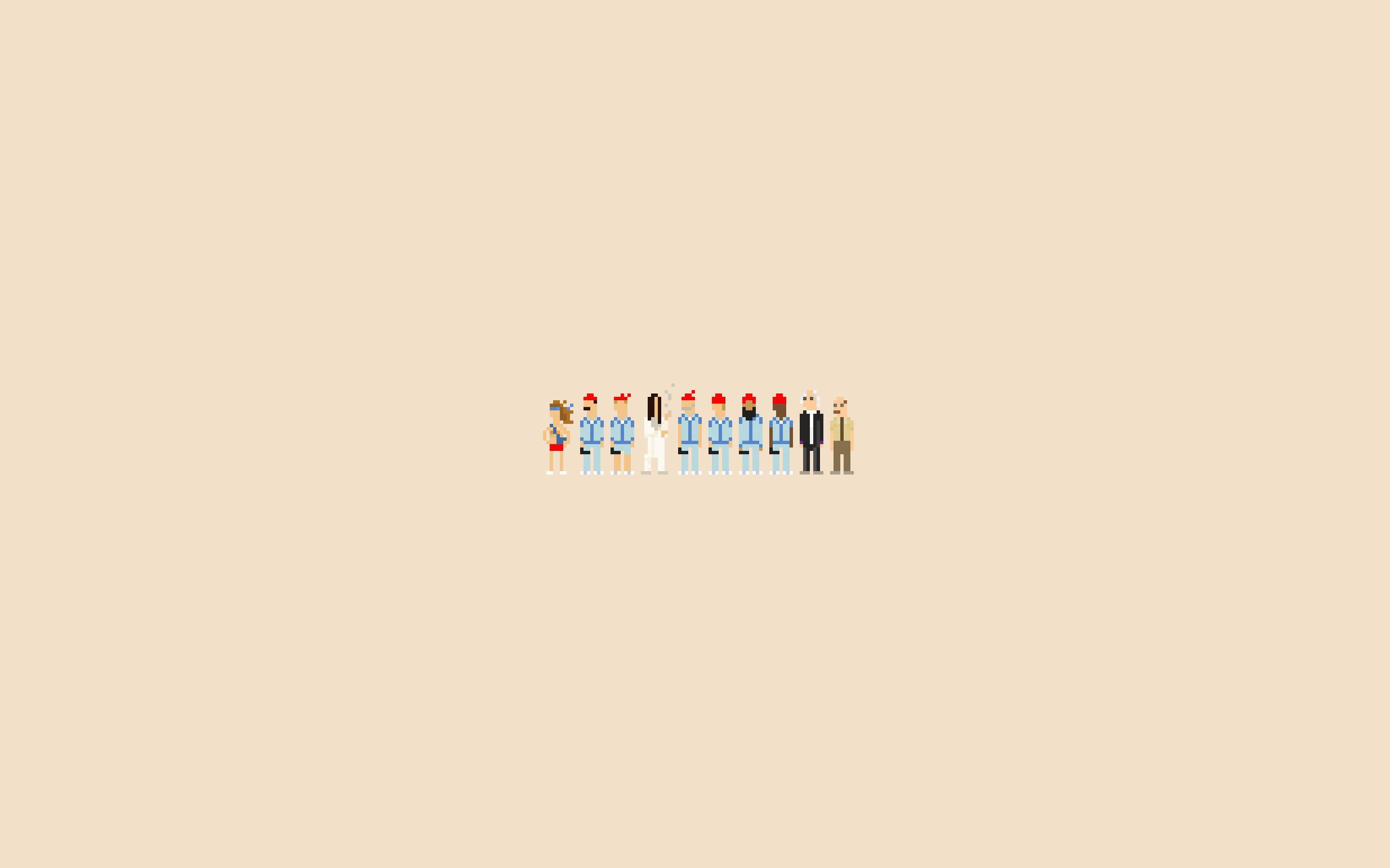 A group of people standing in front - Minimalist
