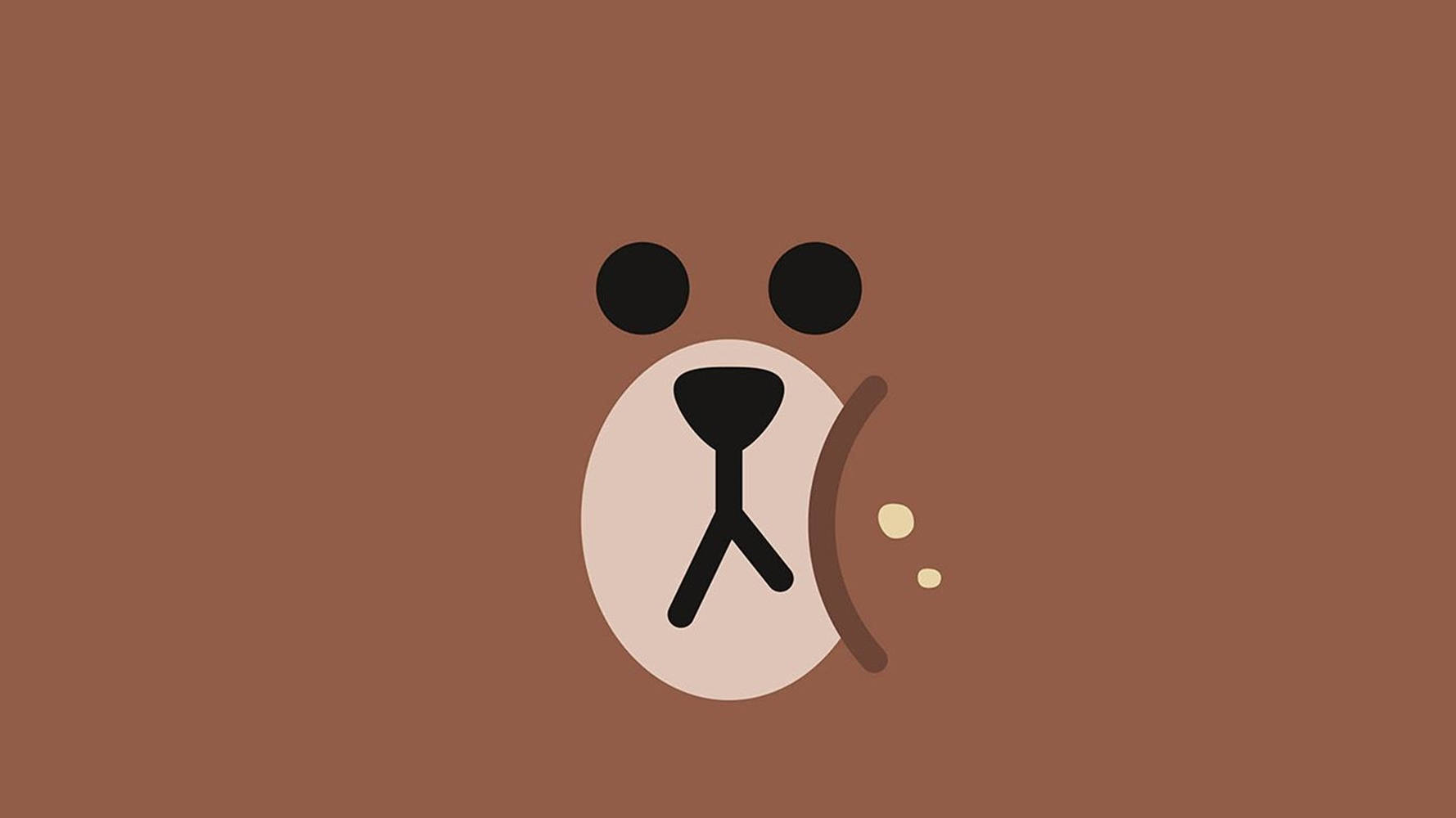 Minimalistic brown bear wallpaper for your phone or desktop. - Teddy bear