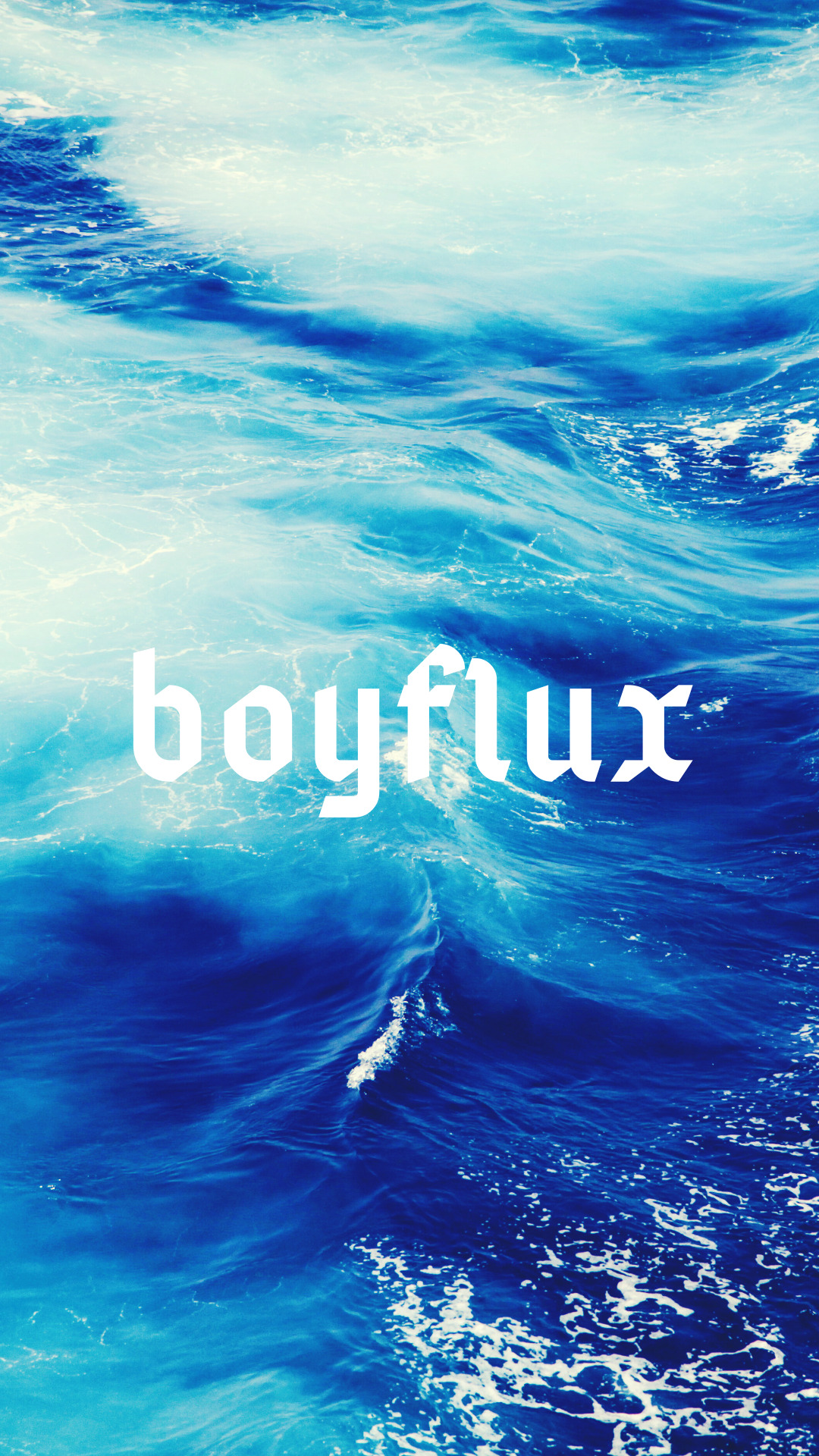 Boyflux logo on a blue wave background - Vogue