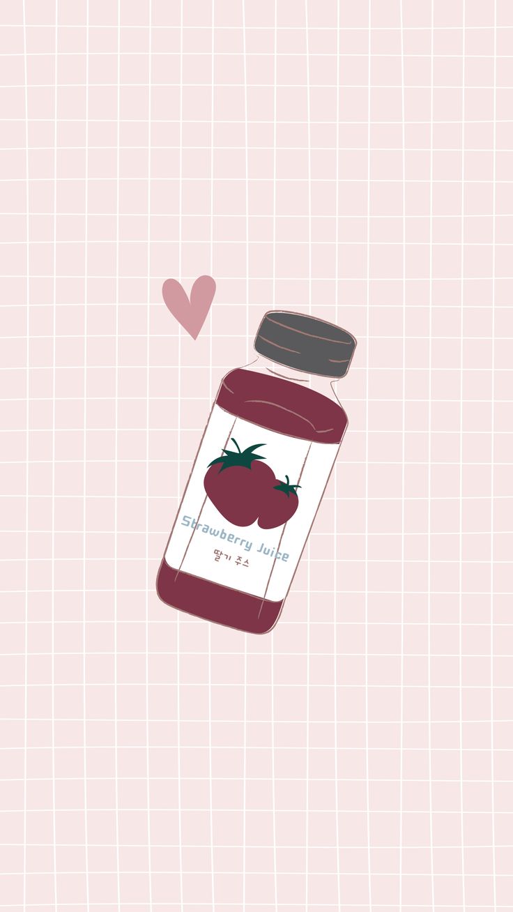 Strawberry Juice WALLPAPER. iPhone wallpaper korean, Kawaii wallpaper, Cute cartoon wallpaper