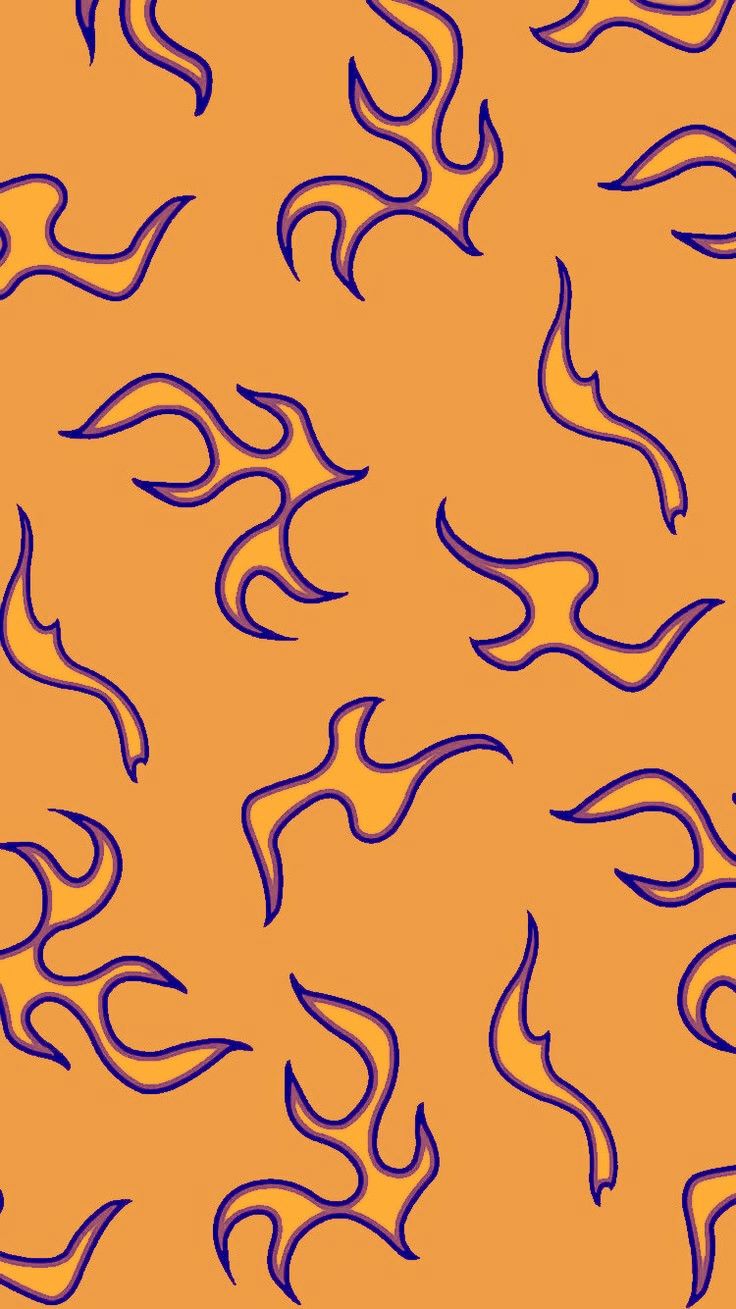A pattern of purple and orange flames - Flames