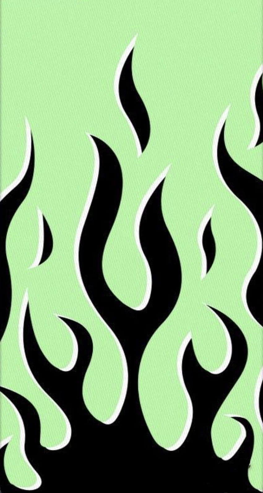 green flames HD wallpaper