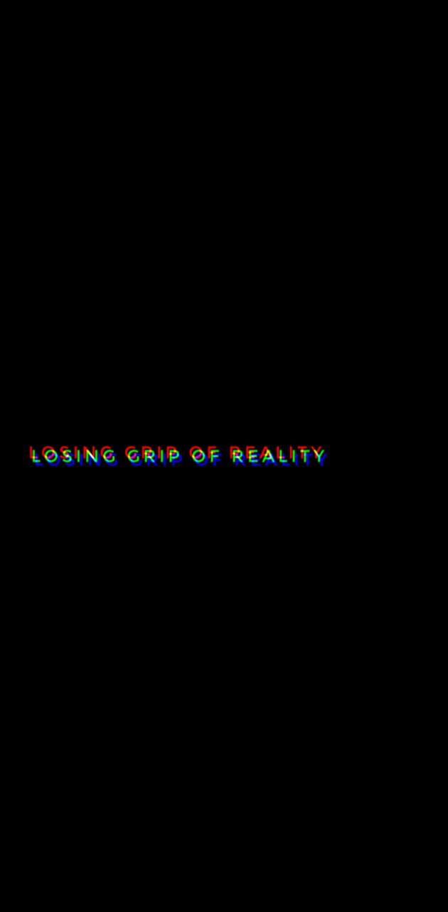 A black screen with the words losing group of reality - Depression