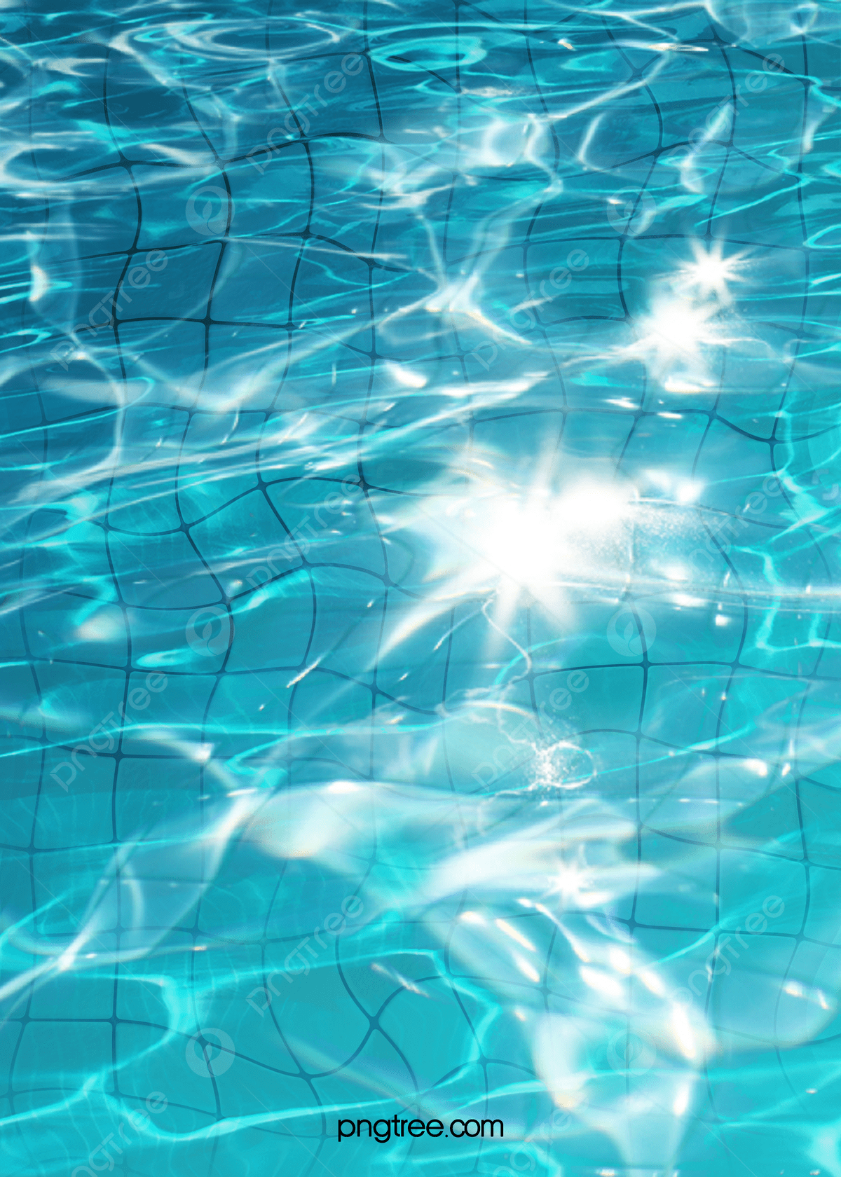 Creative Background Of Summer Swimming Pool, Sunlight, Ceramic Tile, Reflective Light Background Image for Free Download