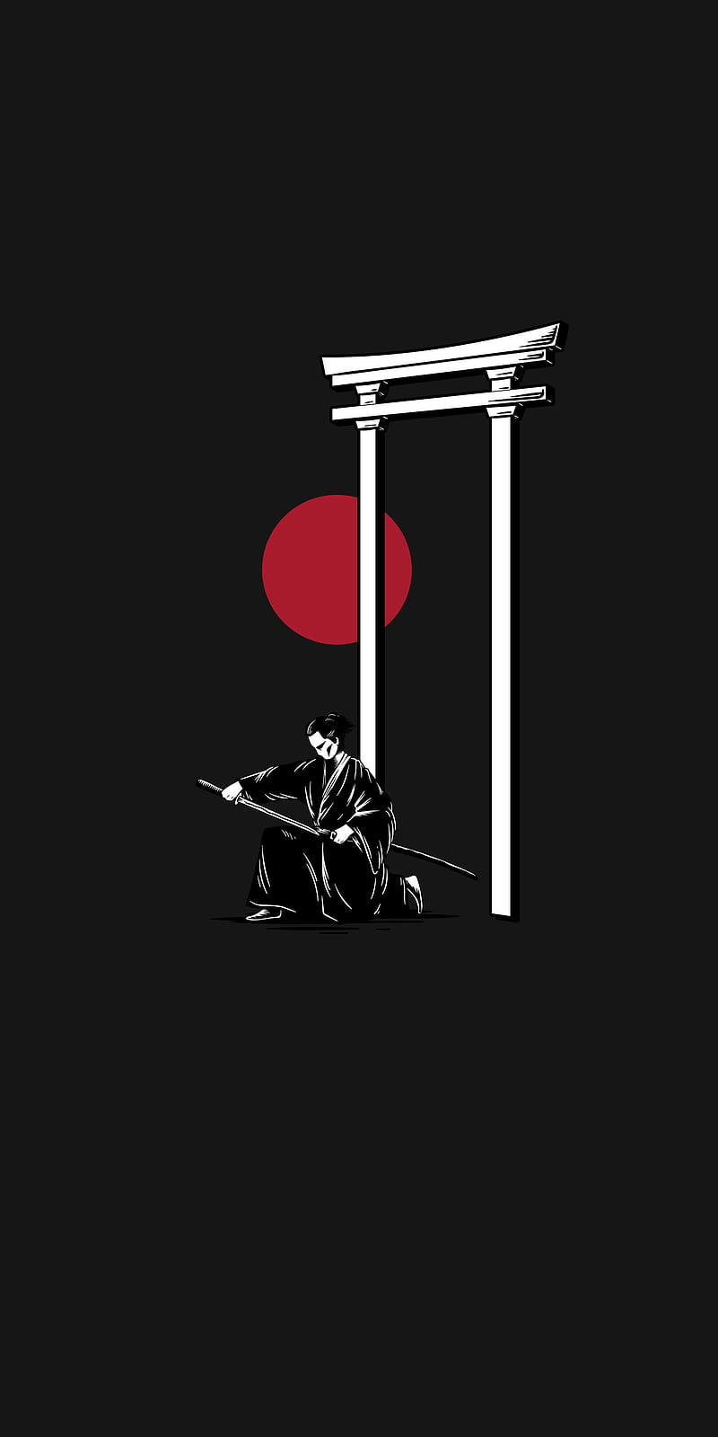 Samurai, aesthetic, apple, china, japan, mood, white, HD phone wallpaper
