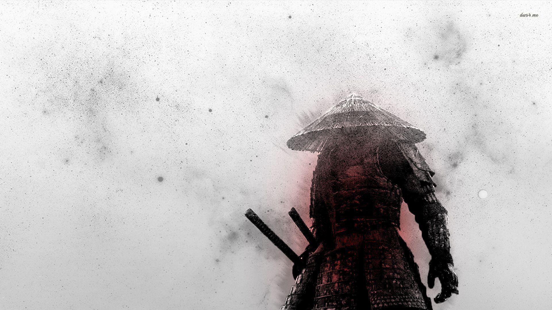 A samurai with two swords in the snow - Samurai