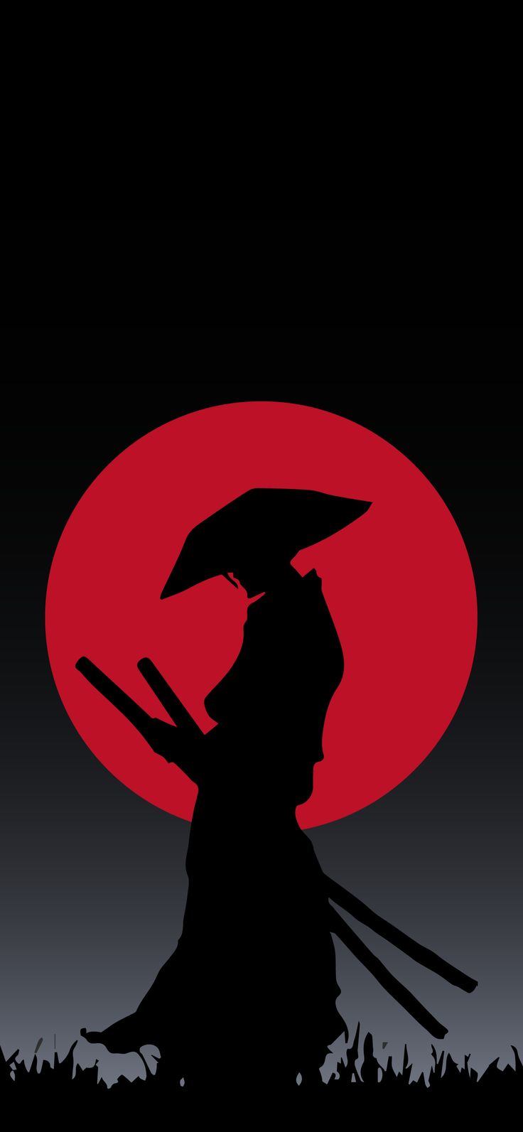 A poster with the silhouette of samurai - Samurai
