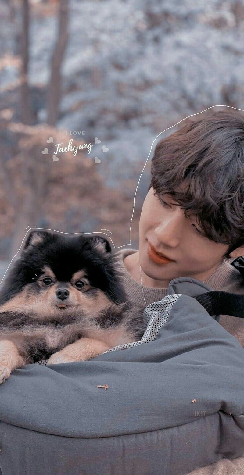 BTS Jungkook and his dog wallpaper - Puppy