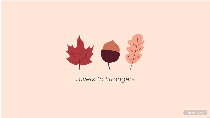 A light pink background with three fall leaves on it. - Minimalist