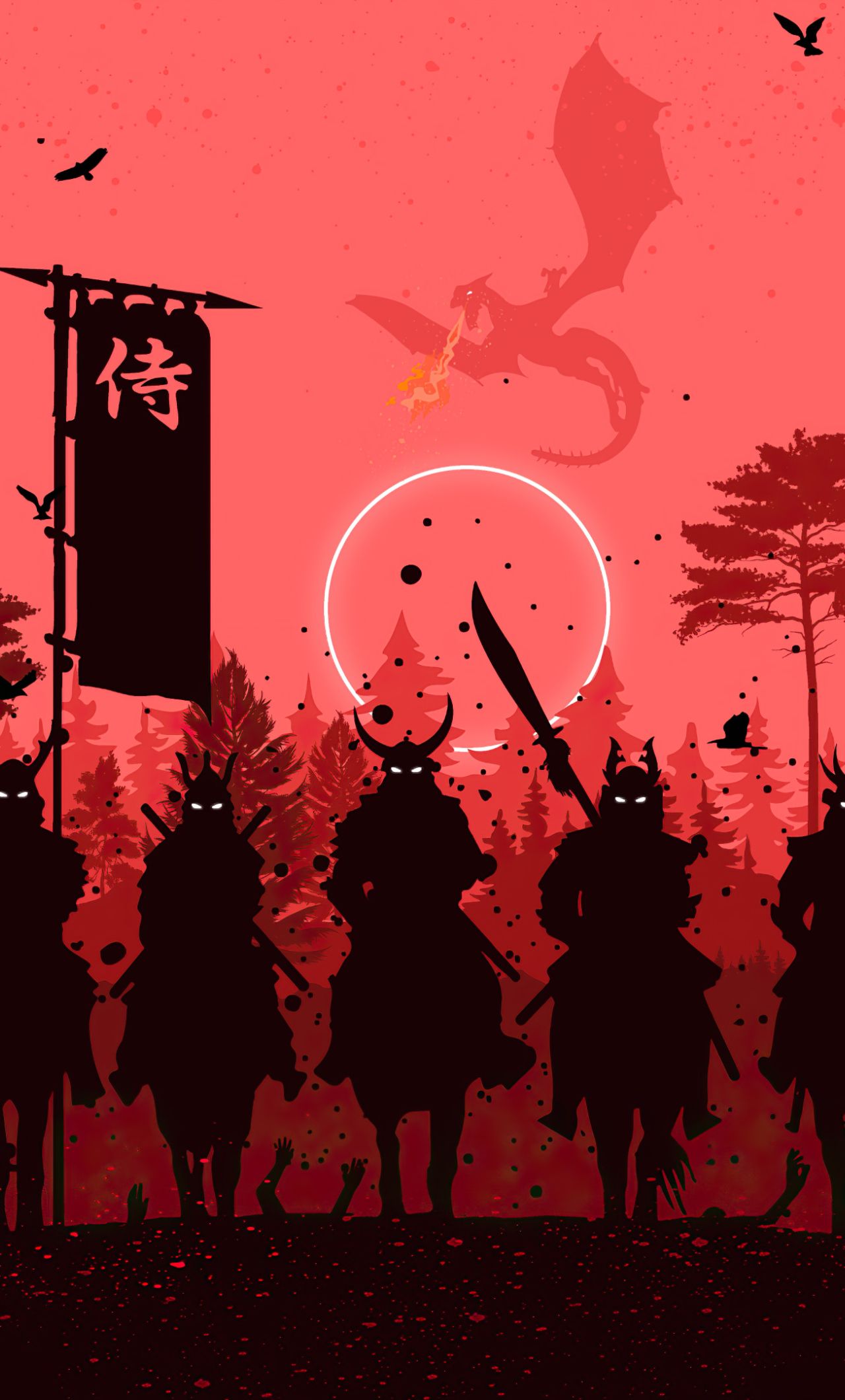 Fantasy Samurai 4k Minimal iPhone 6 plus Wallpaper, HD Artist 4K Wallpaper, Image, Photo and Background