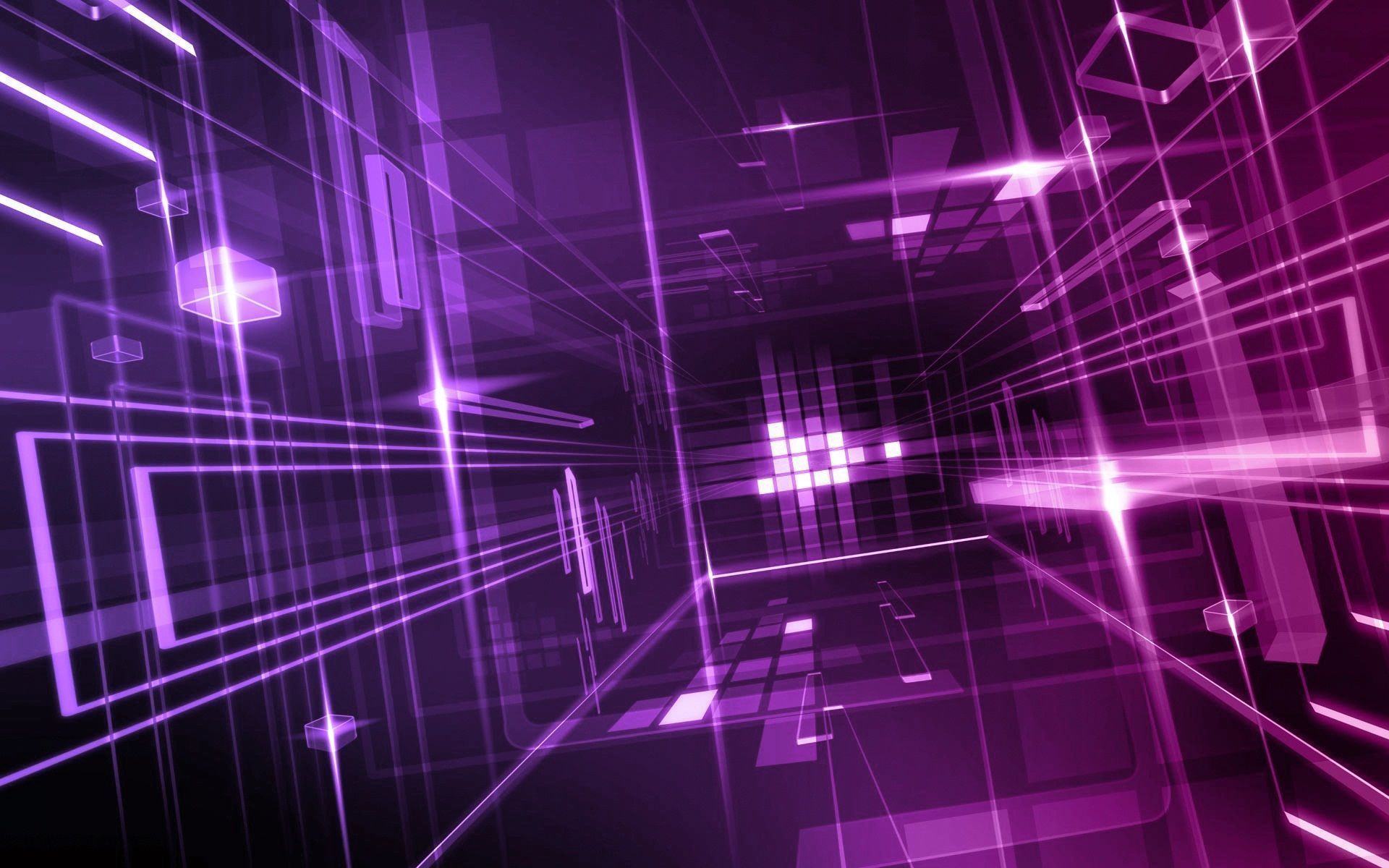 A purple and black abstract background with lines - Technology