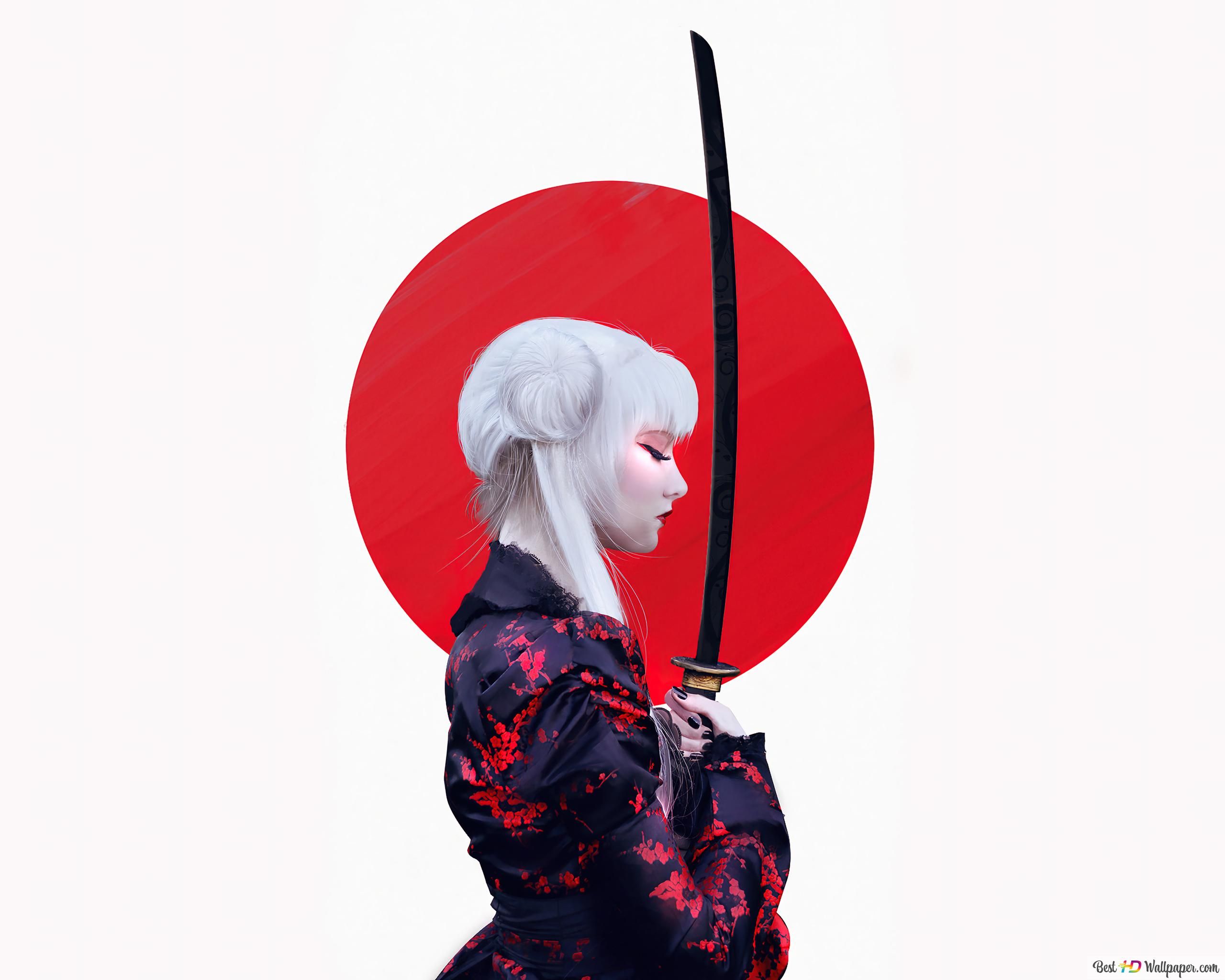 Japanese woman with a sword - Samurai