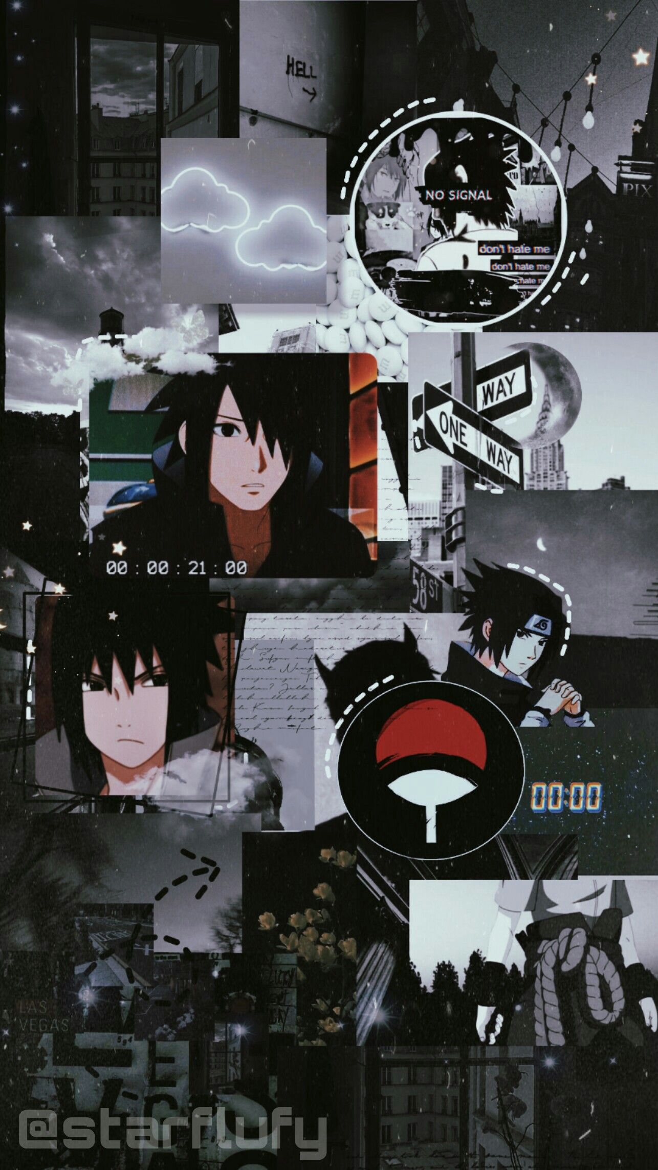 Aesthetic Naruto wallpaper made by me! Let me know if you'd like me to make one for your favorite anime! - Sasuke Uchiha