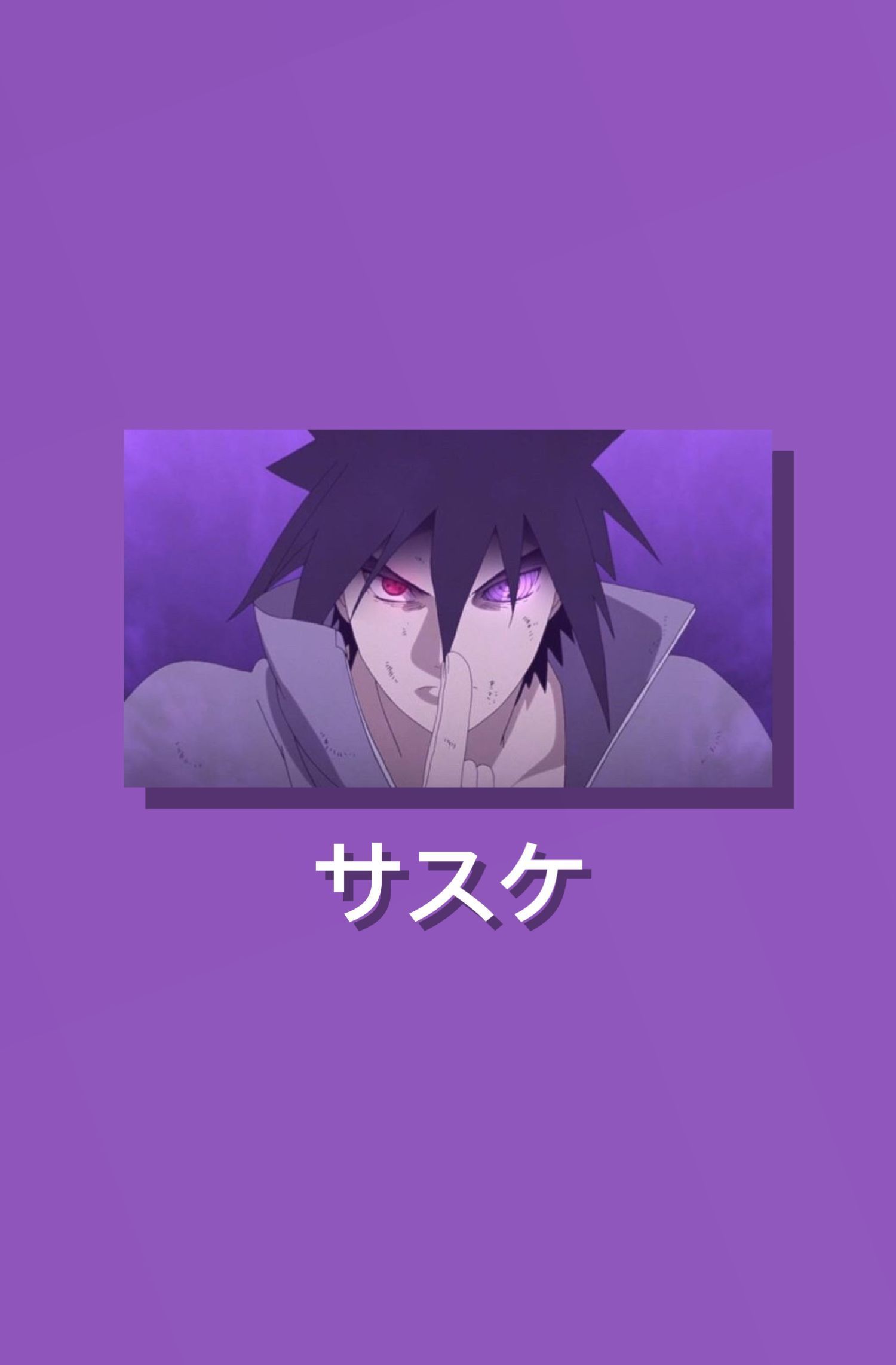 Purple aesthetic wallpaper of Sasuke from the anime series Naruto - Sasuke Uchiha