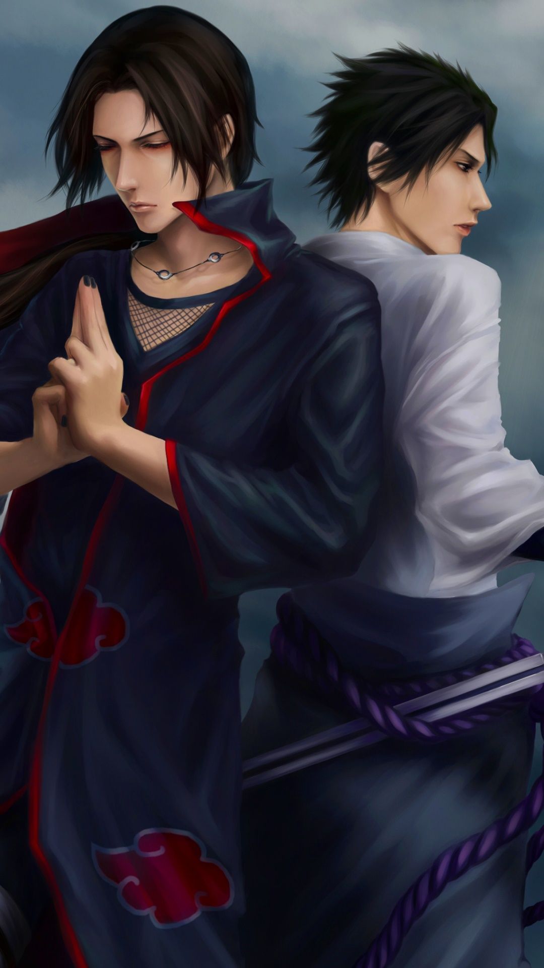 Wallpaper / Anime Naruto Phone Wallpaper, Itachi Uchiha, Sasuke Uchiha, 1080x1920 free download