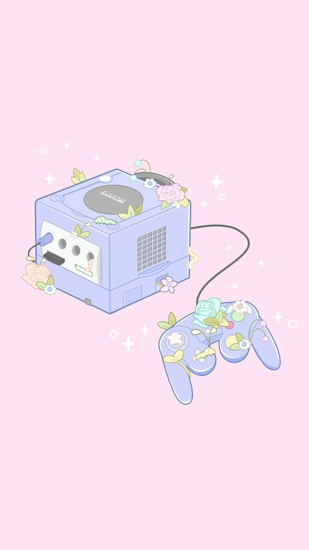 A cute cartoon of an old game console - Technology