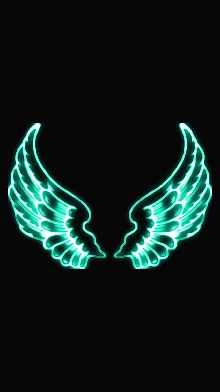 Neon wings HD wallpaper