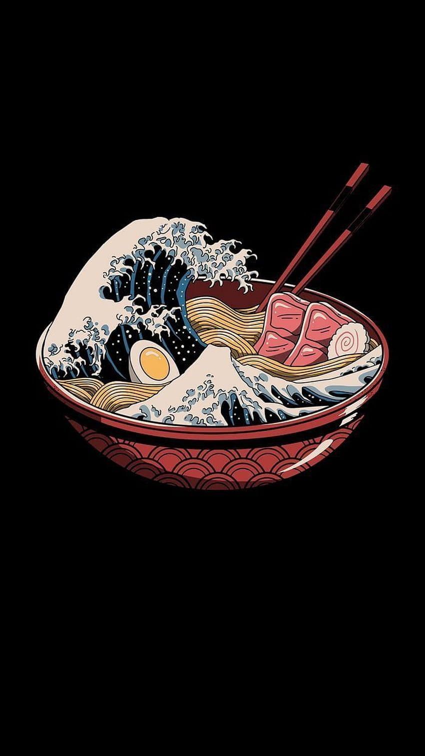 The great wave off kanagawa by person - Modern, food, ramen, The Great Wave off Kanagawa