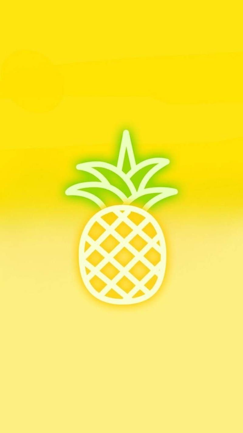 Pablo on fondos. Pineapple, Simple iphone, Neon, Pineapple Yellow, HD phone wallpaper