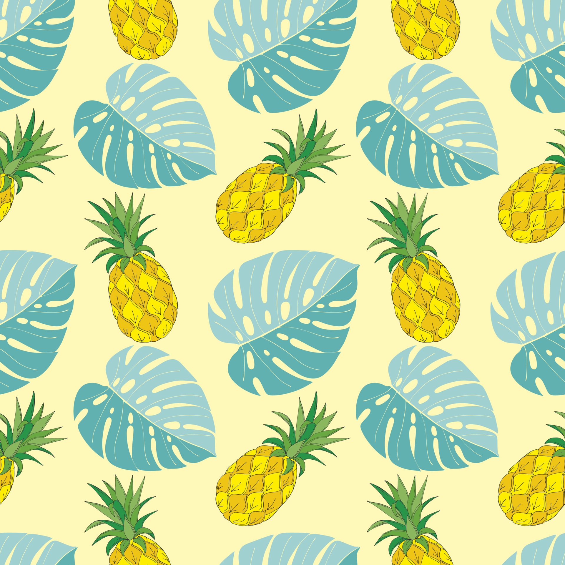 Pineapple Vector Art, Icon, and Graphics for Free Download