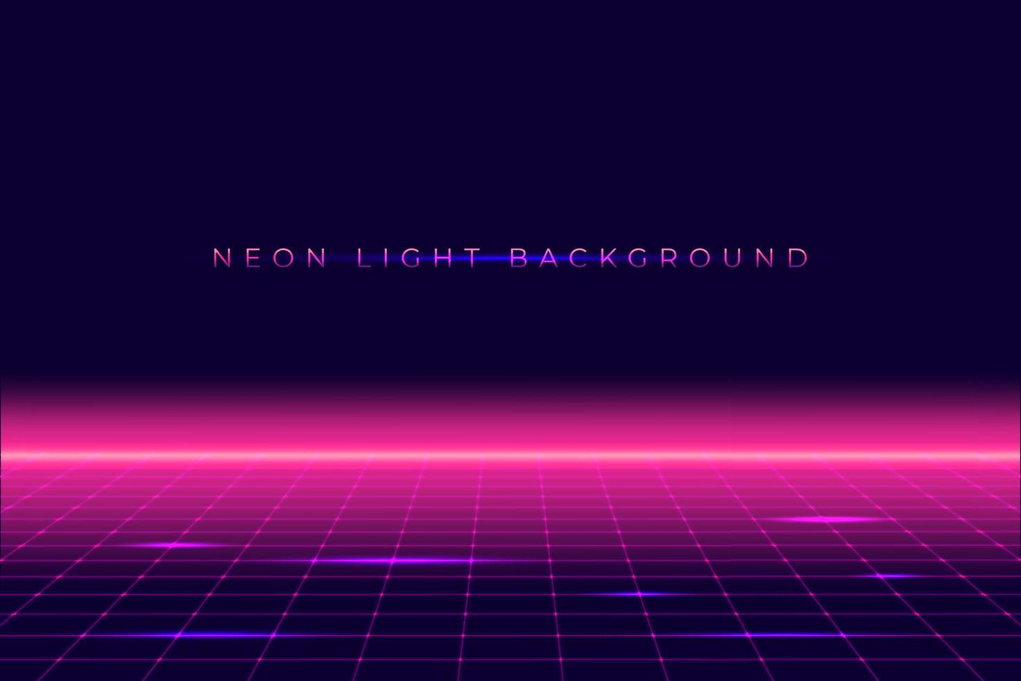A dark background with a grid and neon lights - Synthwave