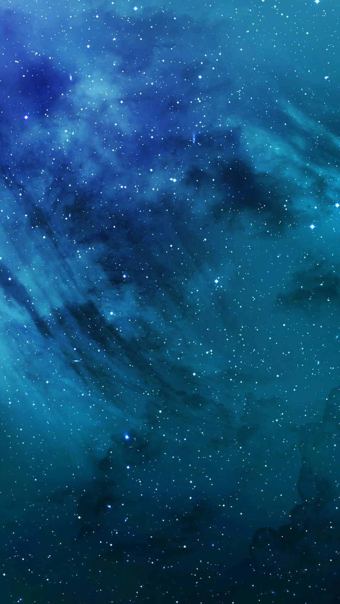 Download wallpaper 1242x2208 space, stars, nebula, blue, the - Android