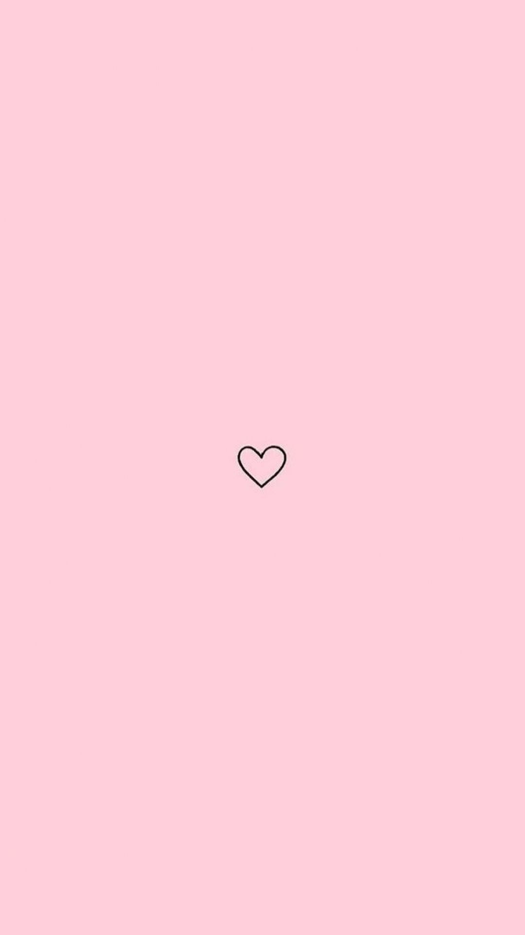 A heart shaped outline on pink background - Android