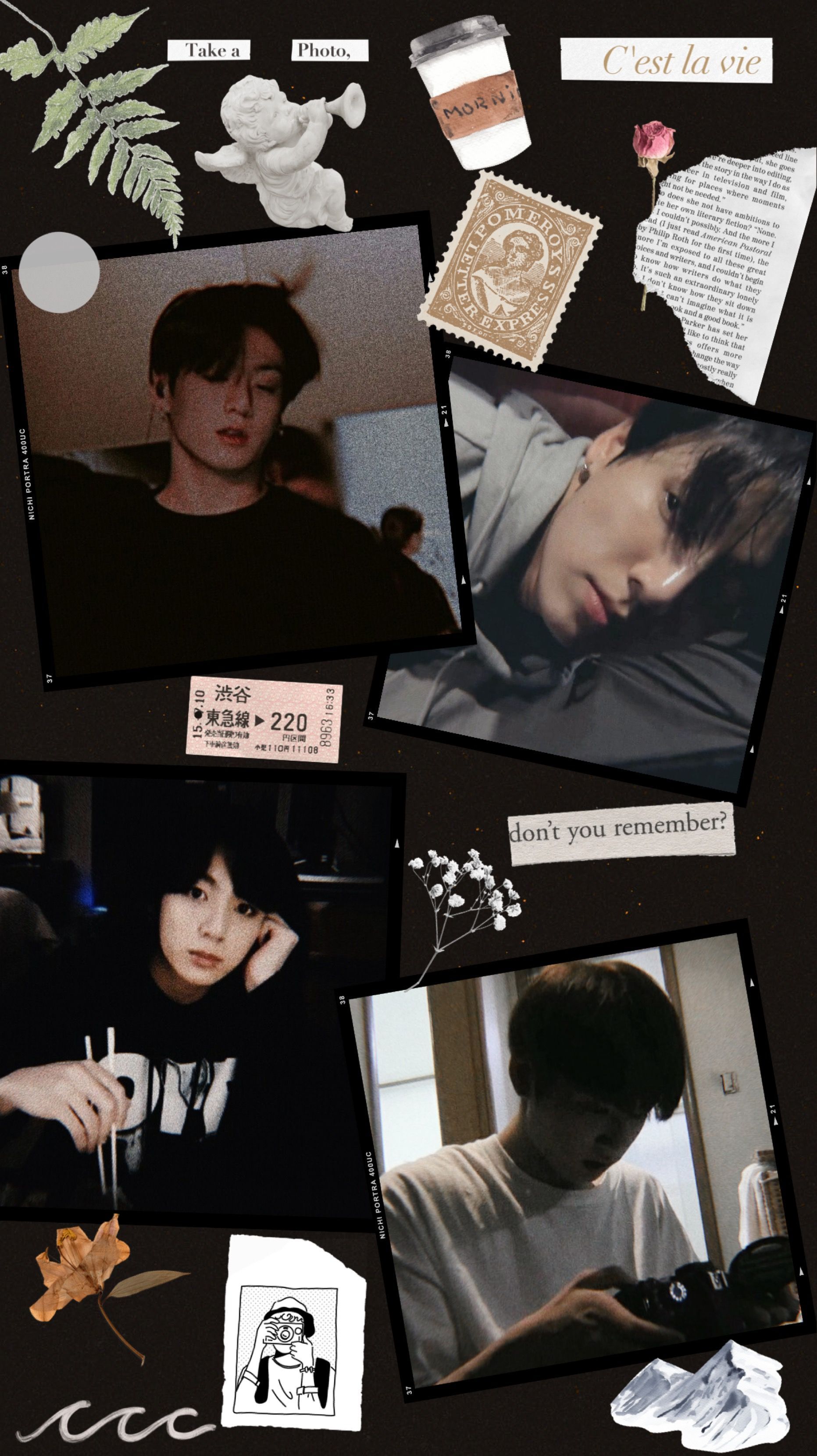 A collage of jimin and jungkook from bts - Jungkook