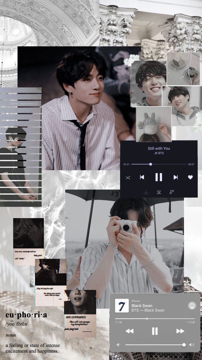 A collage of pictures and text - Jungkook