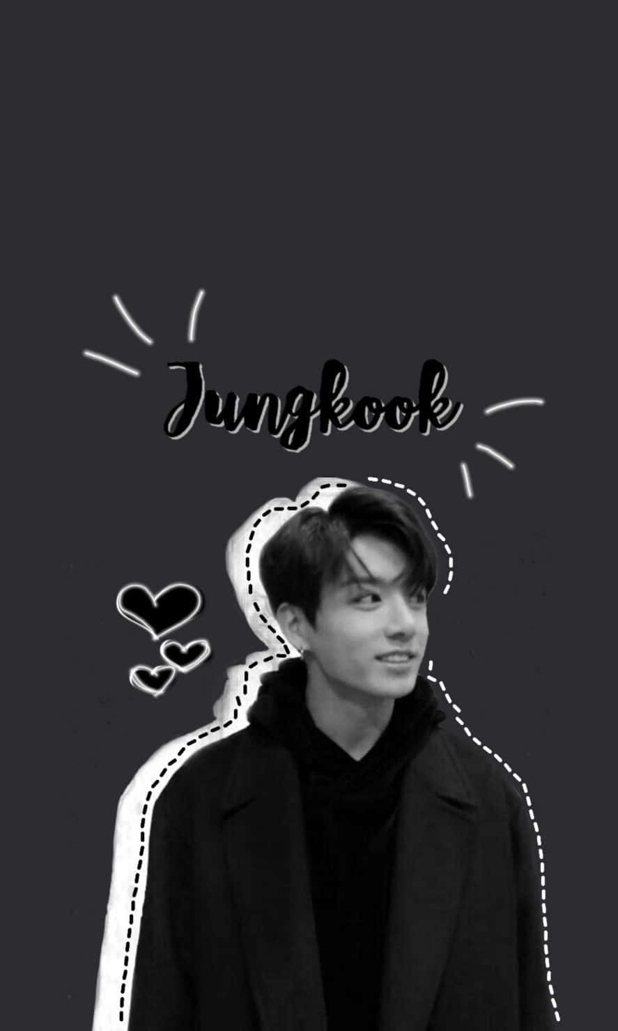 Download Aesthetic White And Black iPhone Jungkook Bts Wallpaper