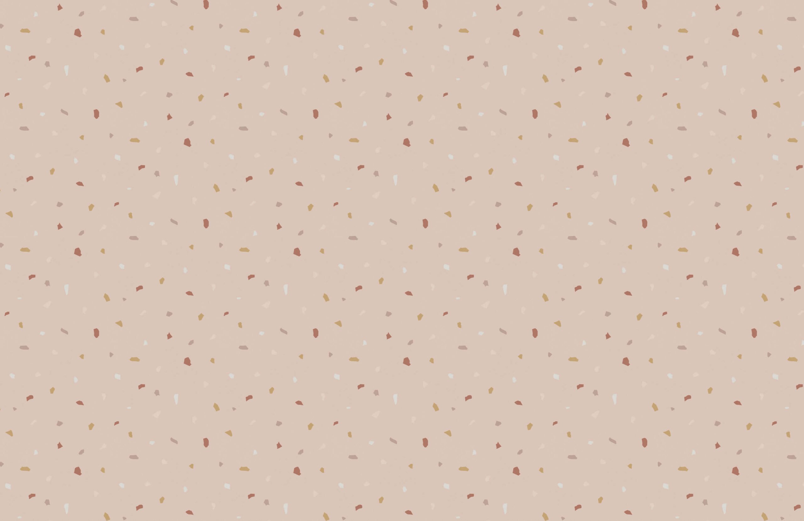 A mid-toned pink background with small speckles of red, orange, and white. - Neutral