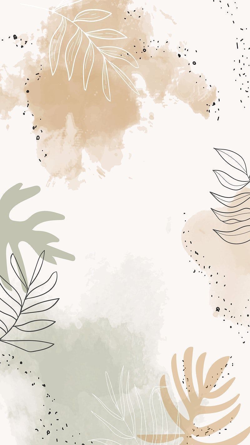 Download premium vector of Hand drawn tropical leaves on a - Watercolor, vector, indie
