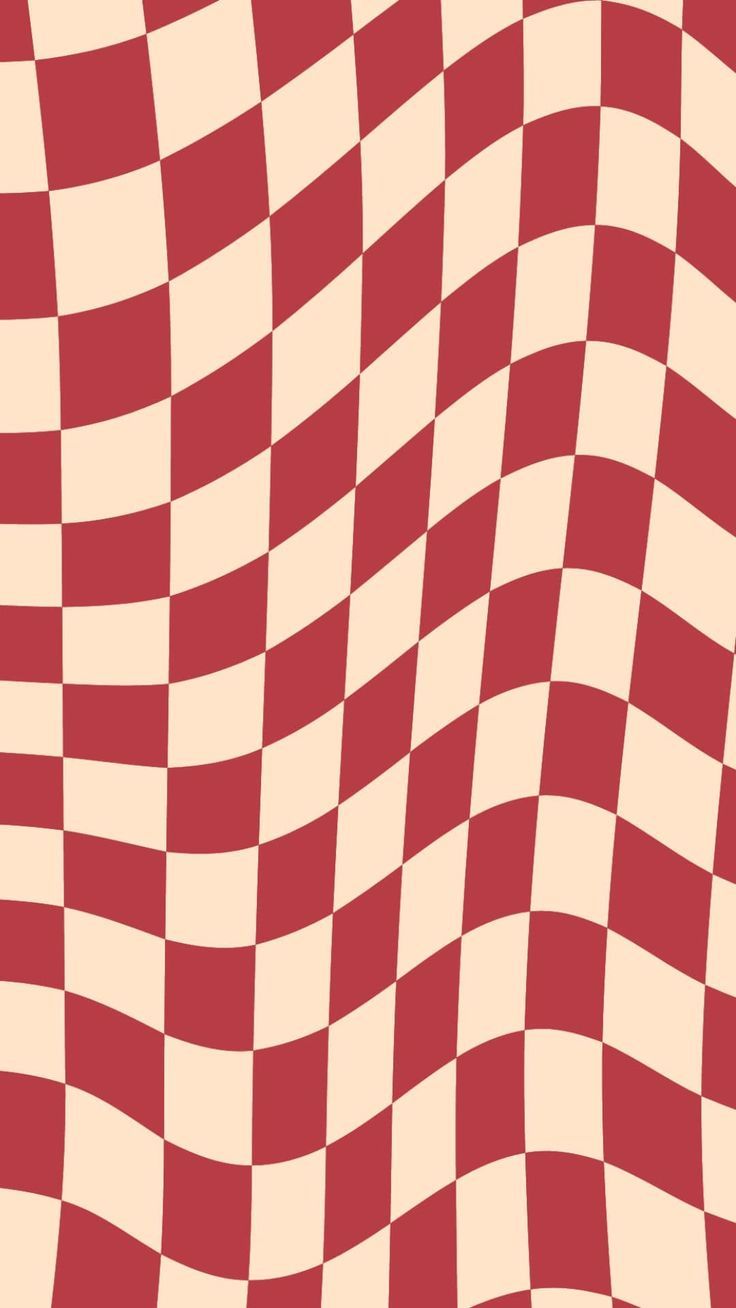 Red Checkered Squares Wavy Aesthetic Pattern Photographic Print by cieloarts. Checker wallpaper, Red wallpaper, Red checkered