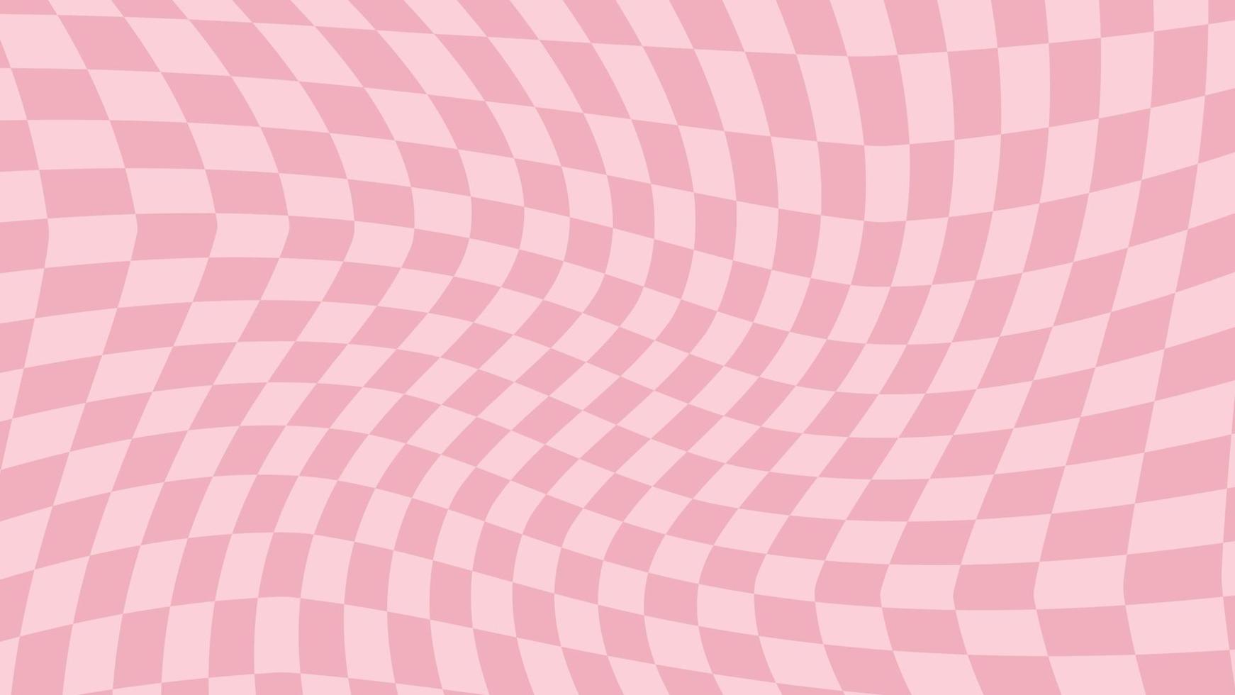 aesthetic pink checkerboard distorted checkered wallpaper illustration, perfect for wallpaper, backdrop, postcard, background