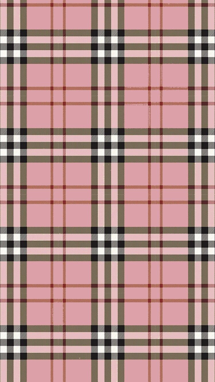A pink and brown plaid pattern - Checkered