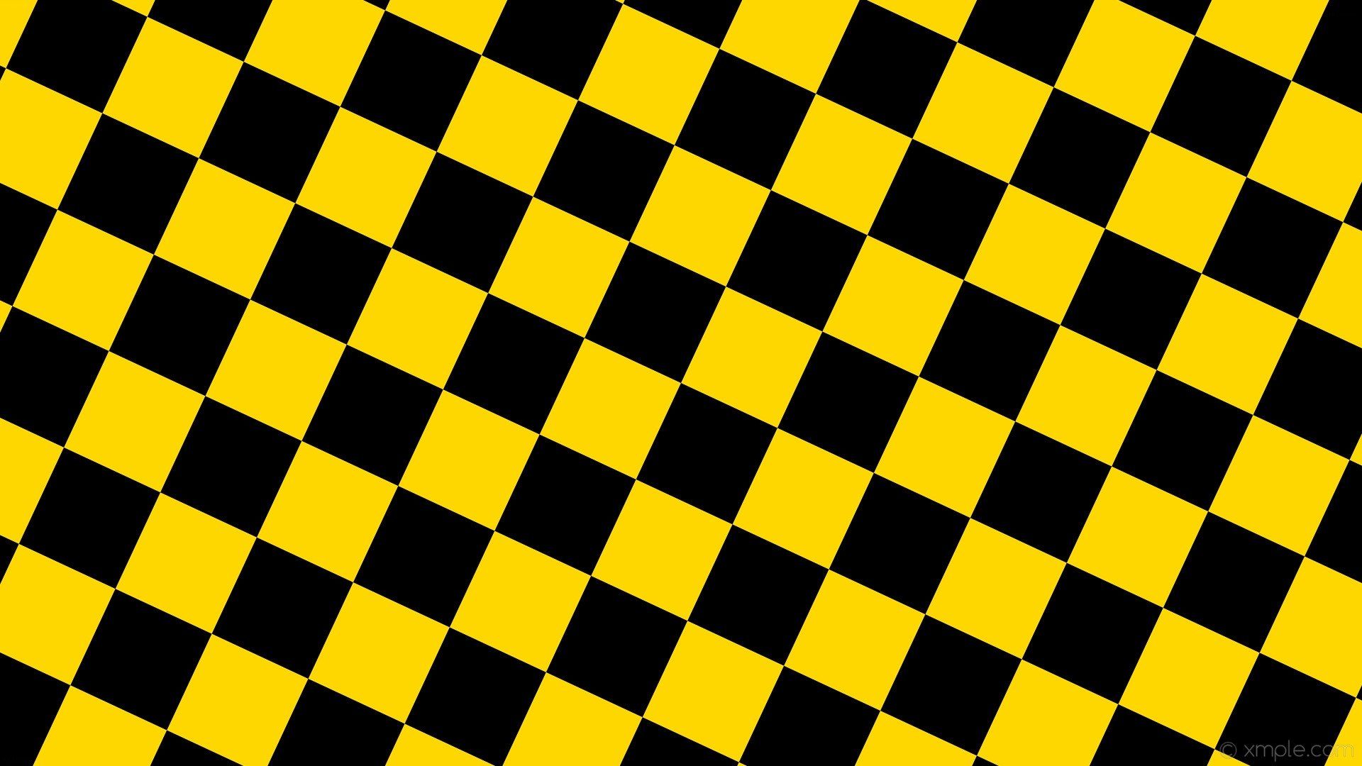 Checkered, diagonal, black and yellow, checkered checkered background, wallpaper background - Checkered