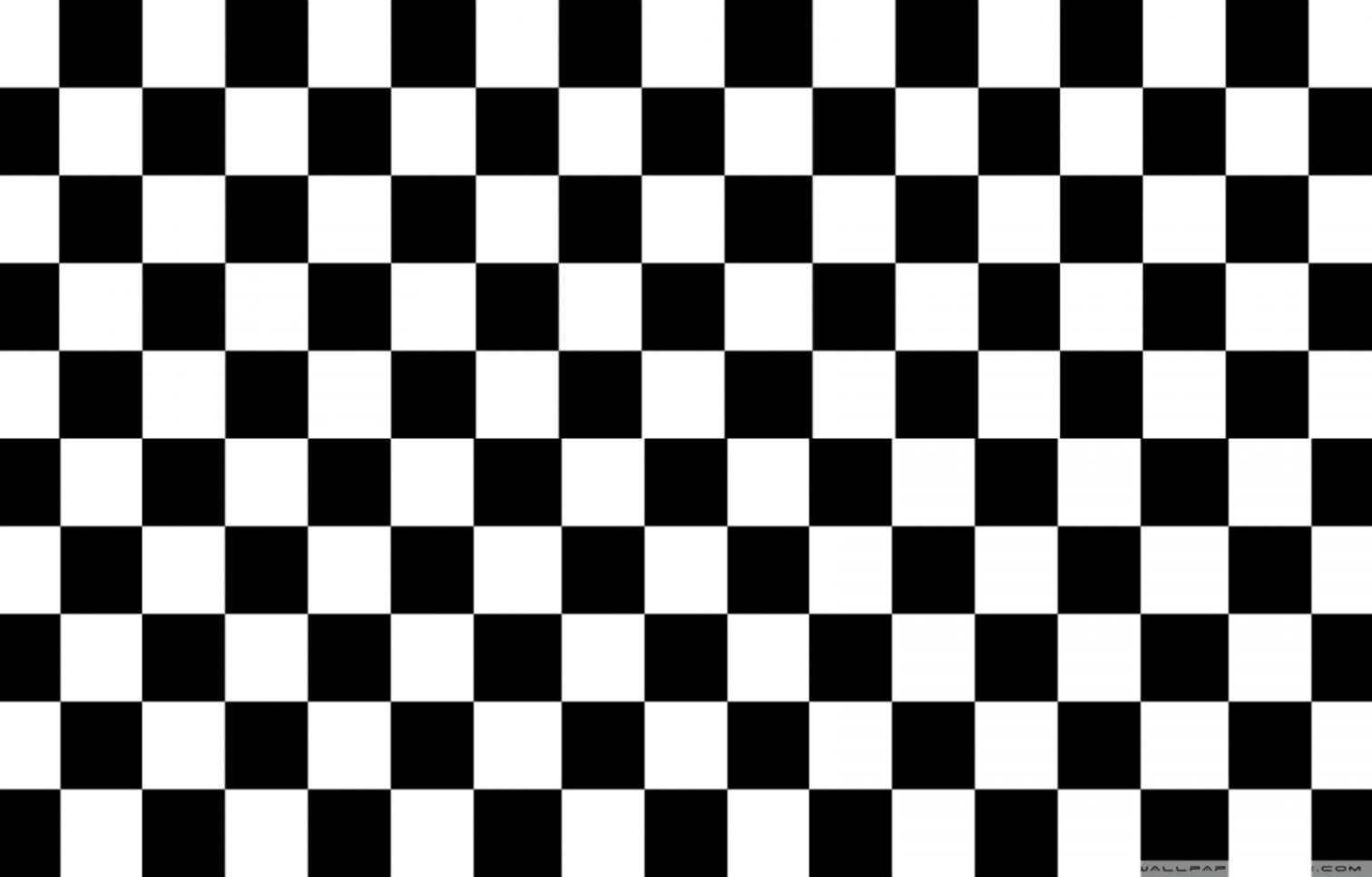 Black and white checkered background. - Checkered