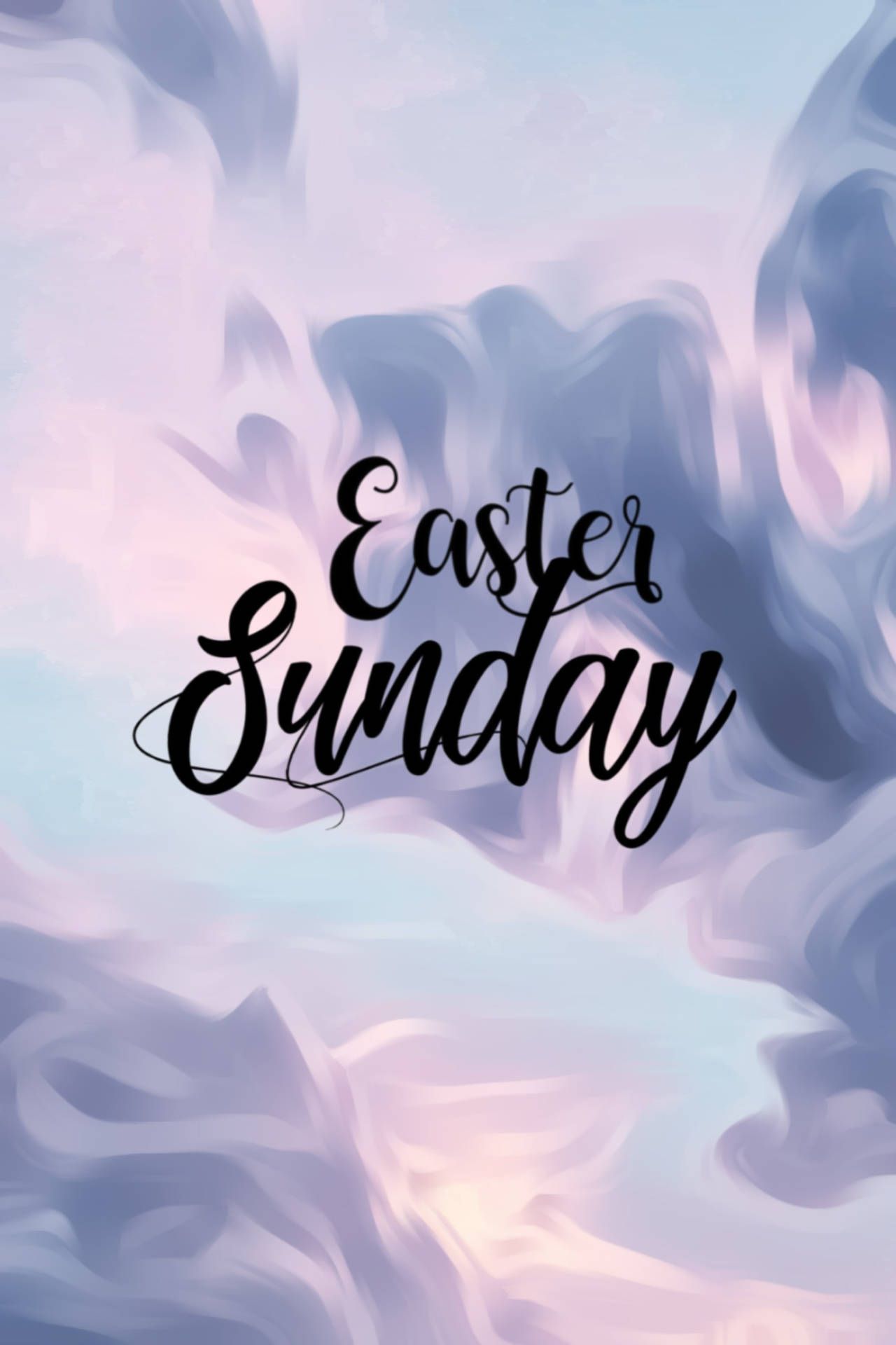 Easter Sunday written on a sky background - Easter