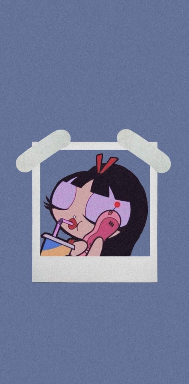 A cartoon of an asian girl with glasses - Buttercup
