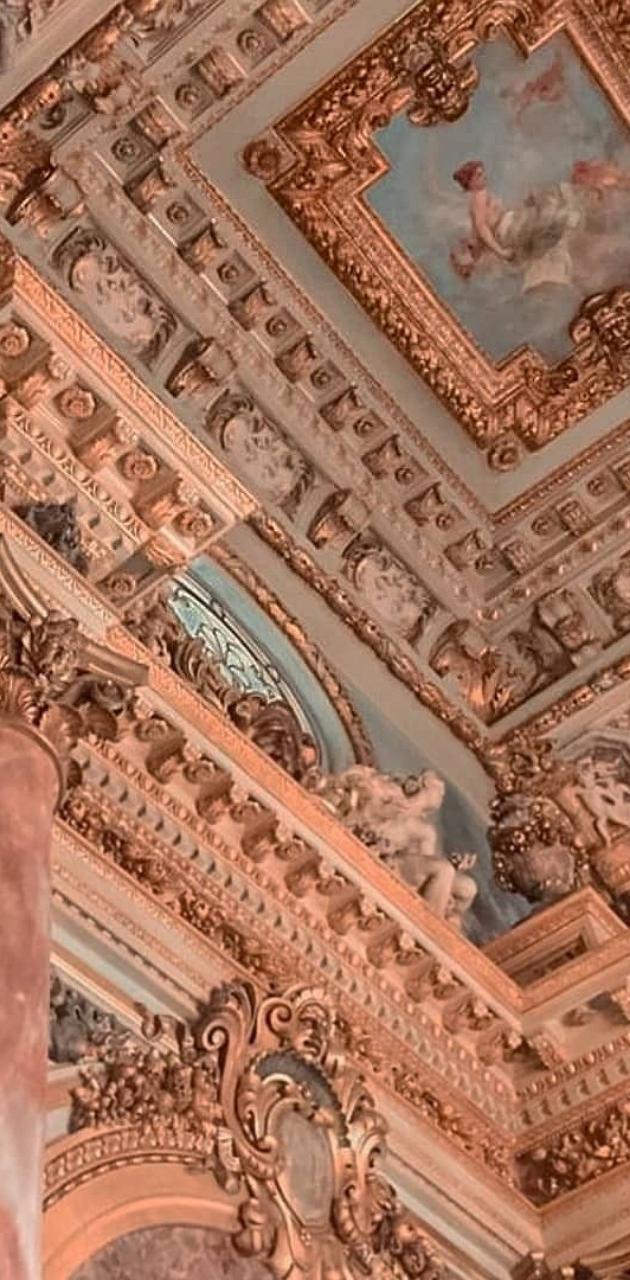 A beautiful ceiling with paintings and sculptures. - Angelcore