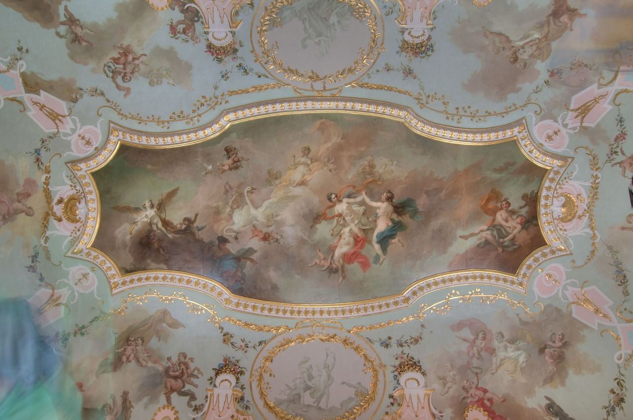 The ceiling of the Blue Room at the Schloss Ambras, painted by Tiepolo in 1765. - Angelcore