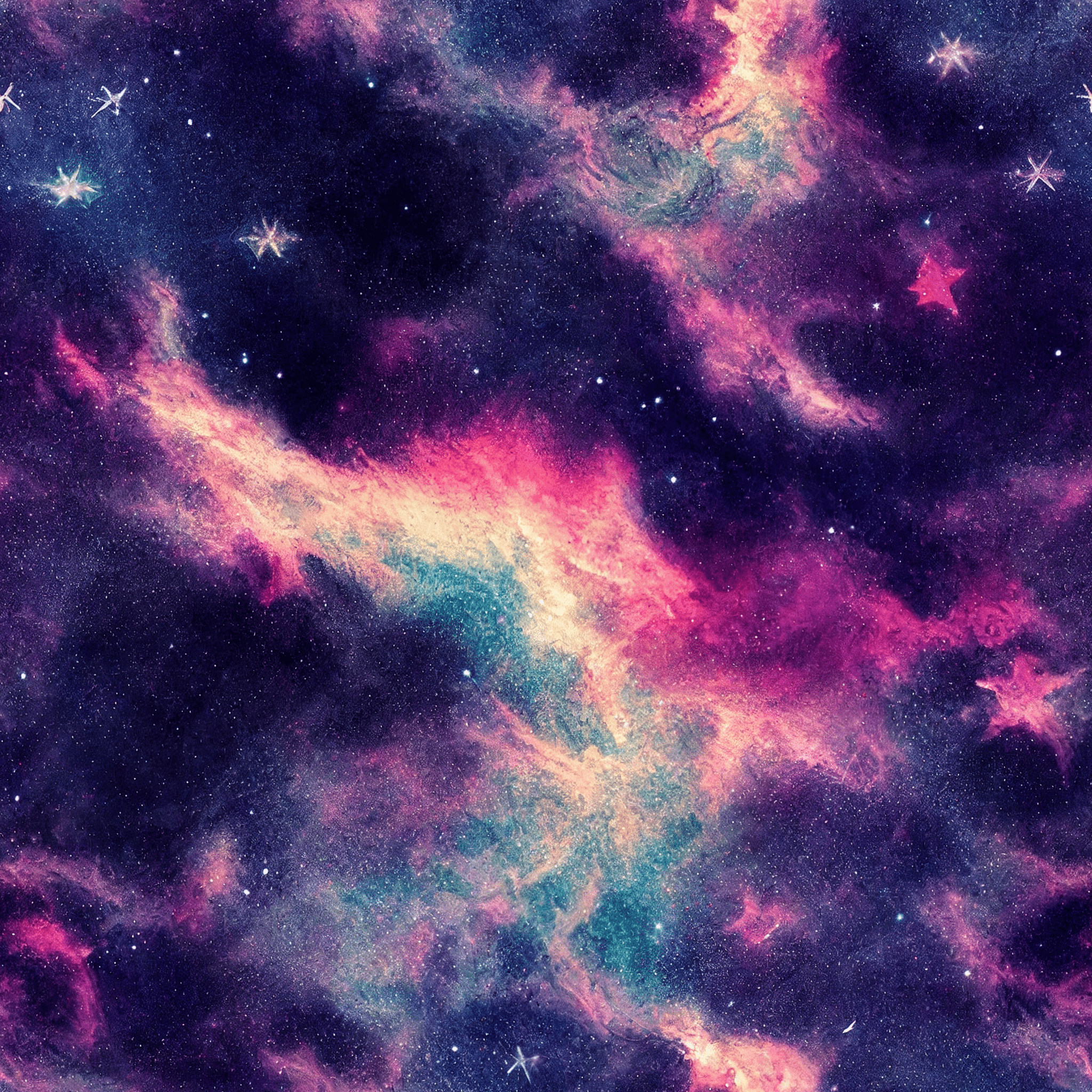 A purple and pink starry sky with stars - Witchcore