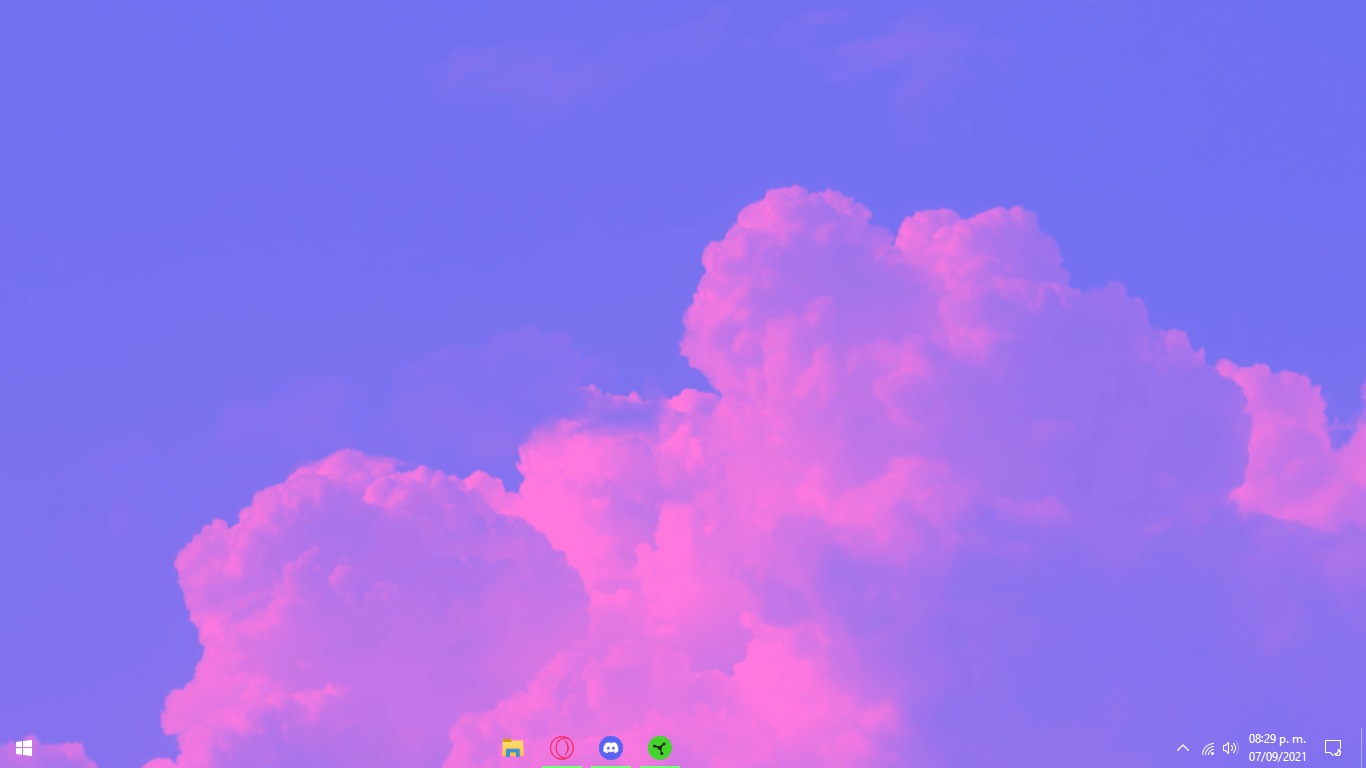 A computer screen with clouds and blue sky - Profile picture