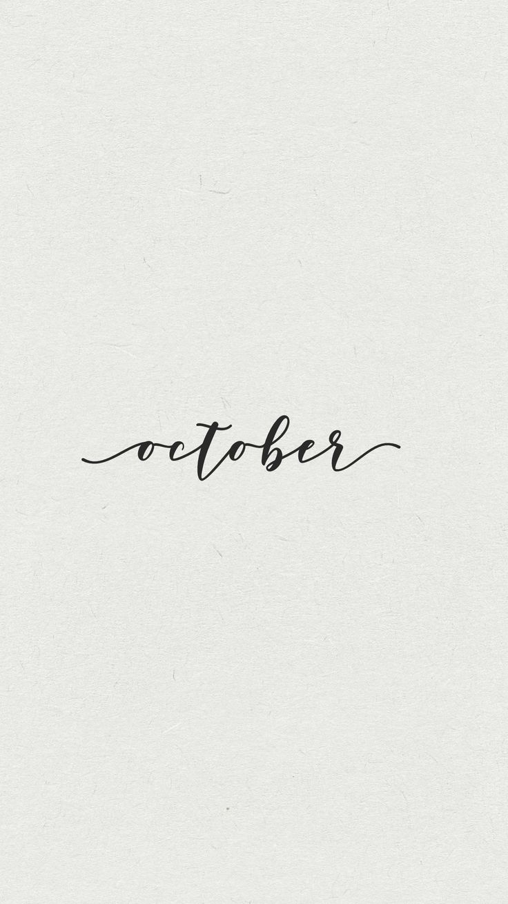 October 2017 calendar with handwritten text - Calligraphy, October