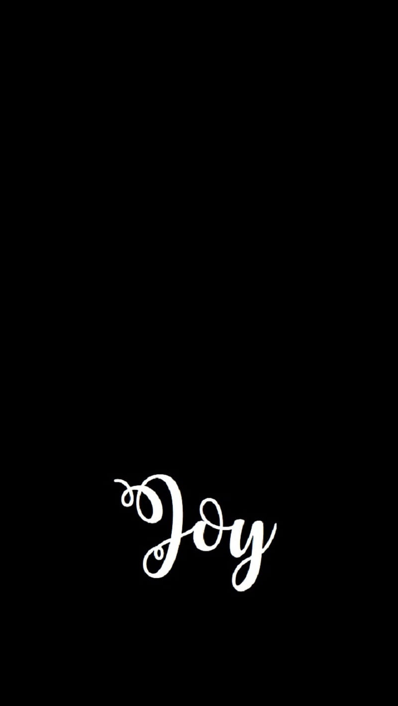 Joy, black, calligraphy, dark, name, HD phone wallpaper