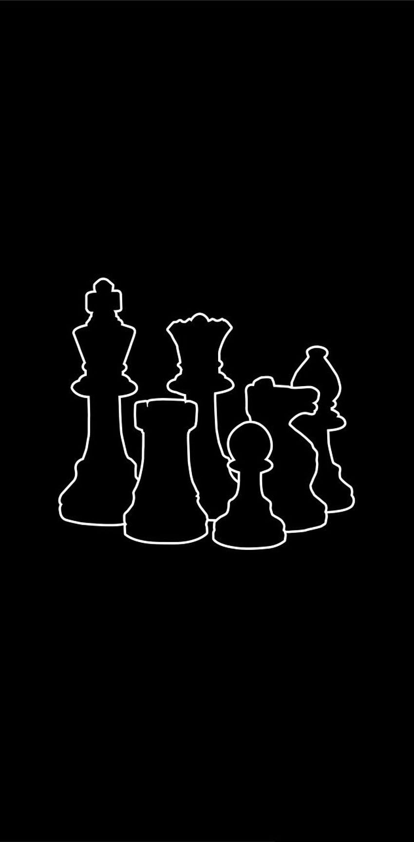 A chess set on black background - Chess