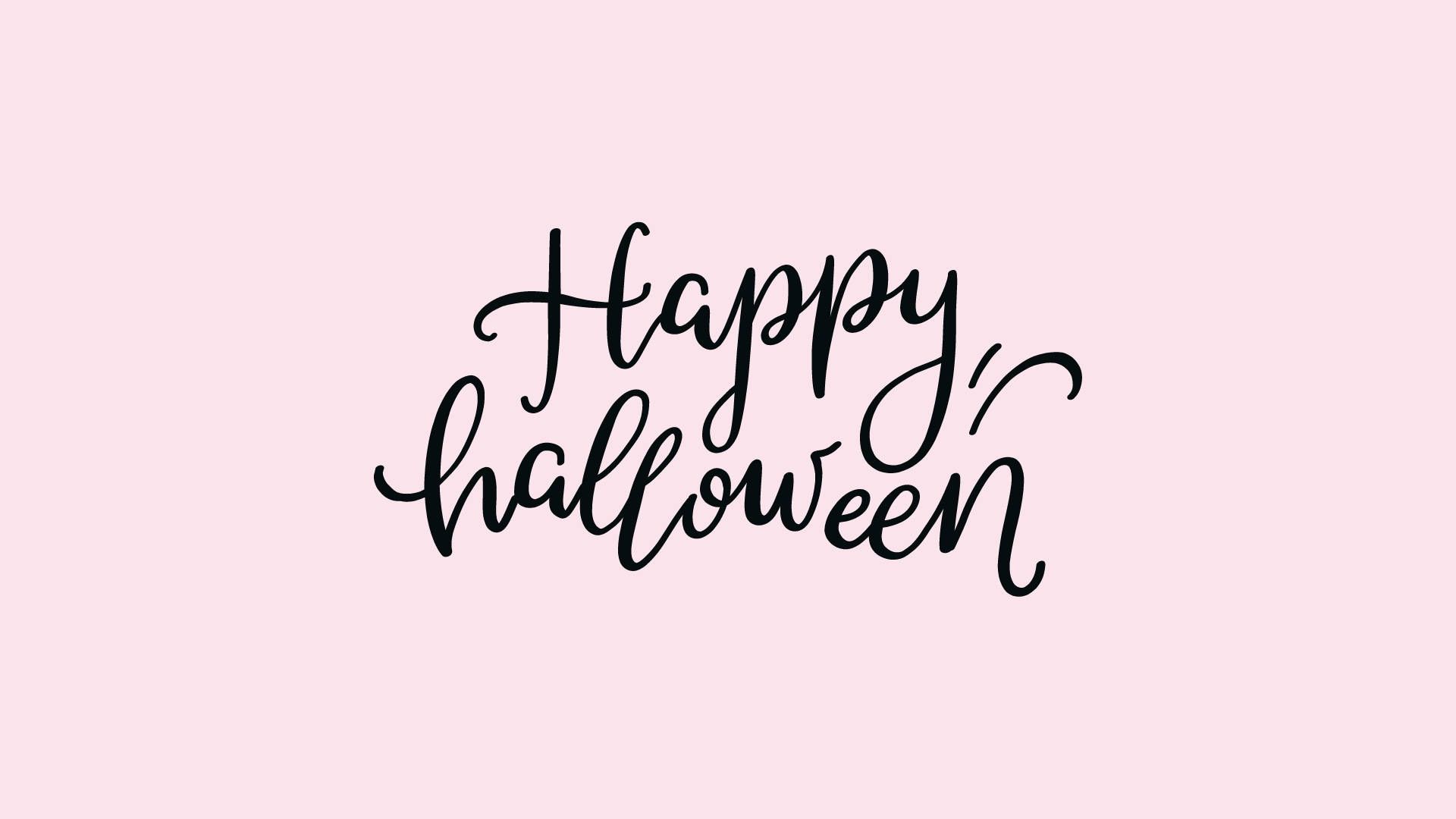 Download Aesthetic Happy Halloween Laptop Calligraphy Wallpaper