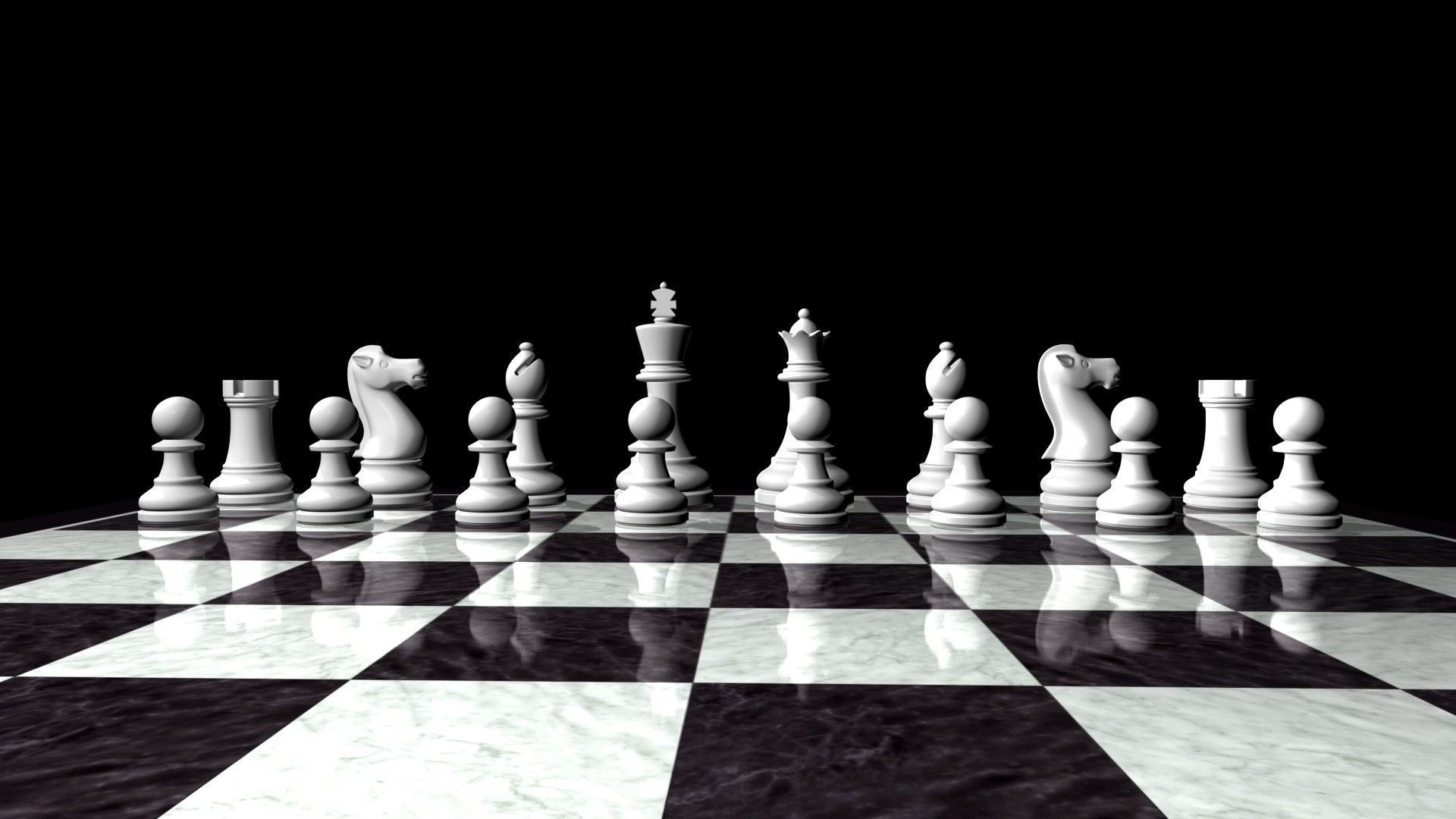 A chess board with white and black pieces - Chess