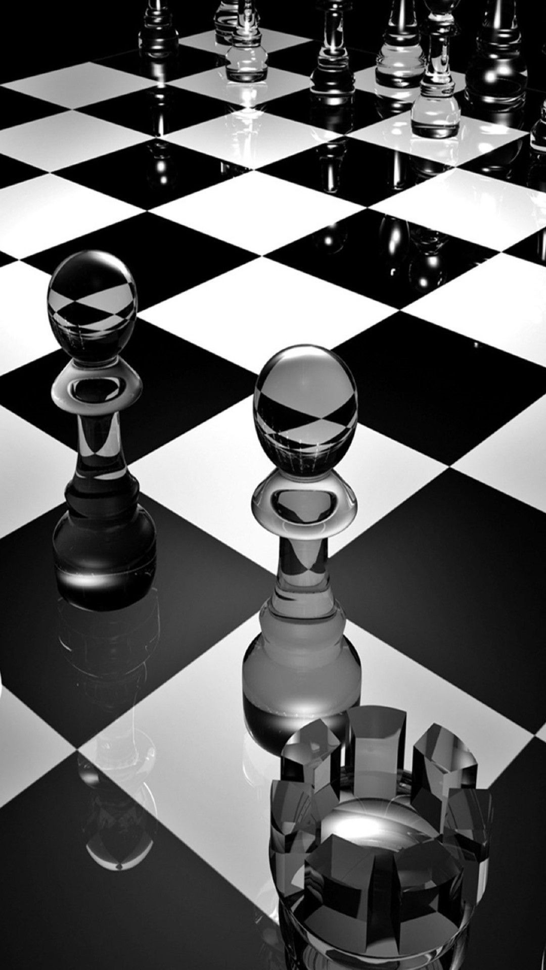 Cool 3D Wallpaper For iPhone 6. Chess pieces, Chess and Wallpaper. Glass chess, 3D wallpaper iphone, iPhone 6s wallpaper